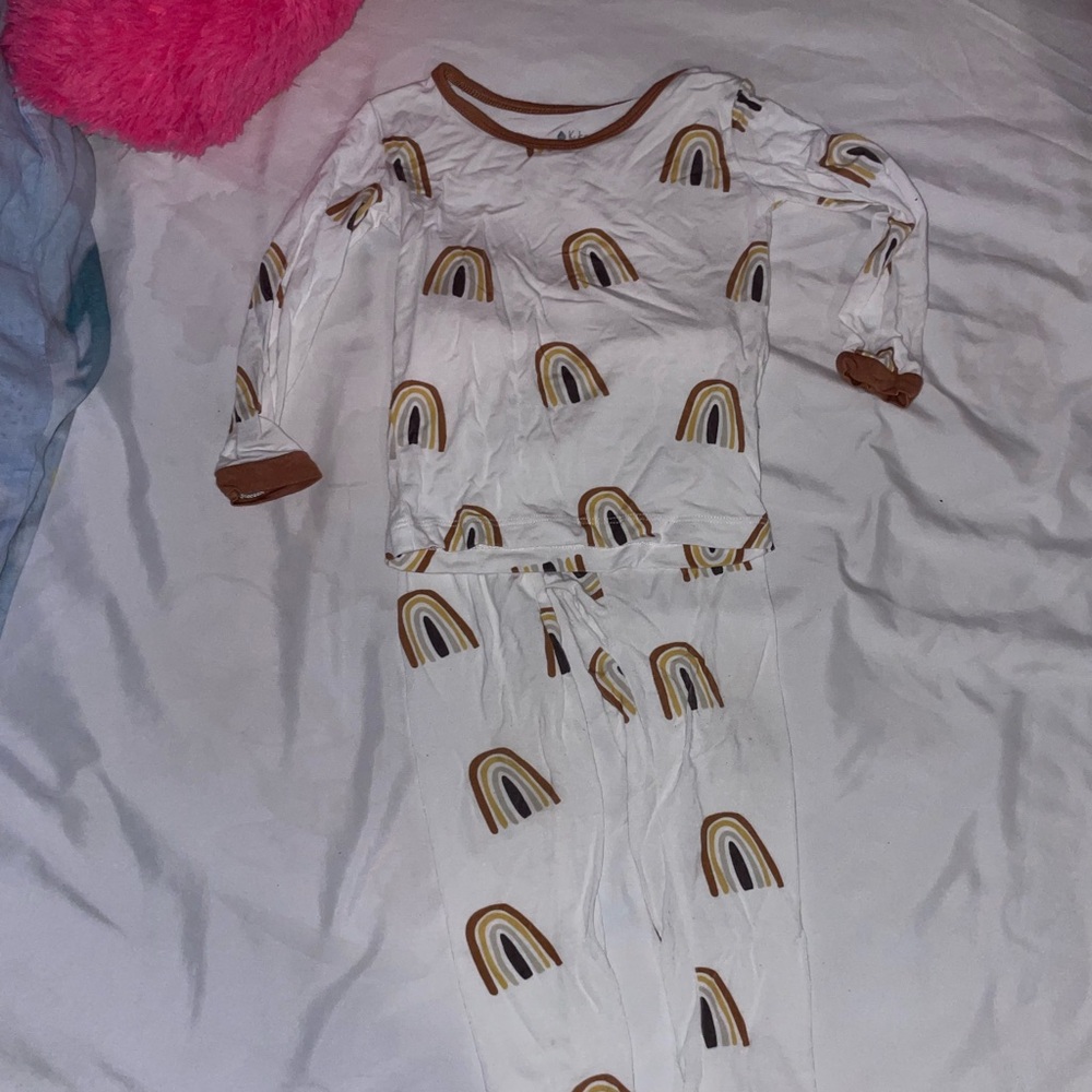 KYTE BABY Rainbow Print Pajama Set